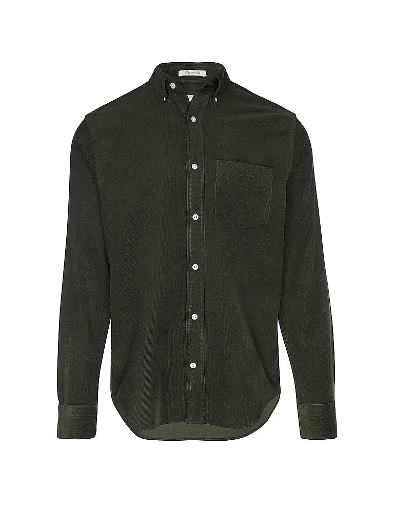 GANT | Chemise en velours côtelé | Vert foncé