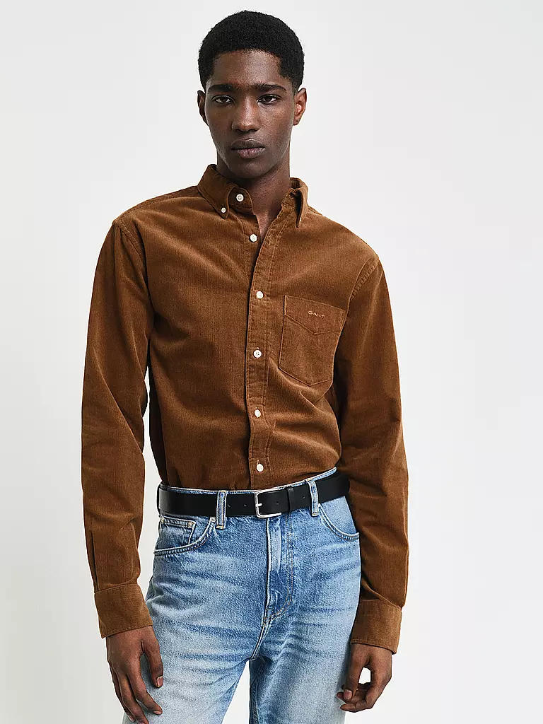 GANT | Cordhemd Regular Fit | Marron