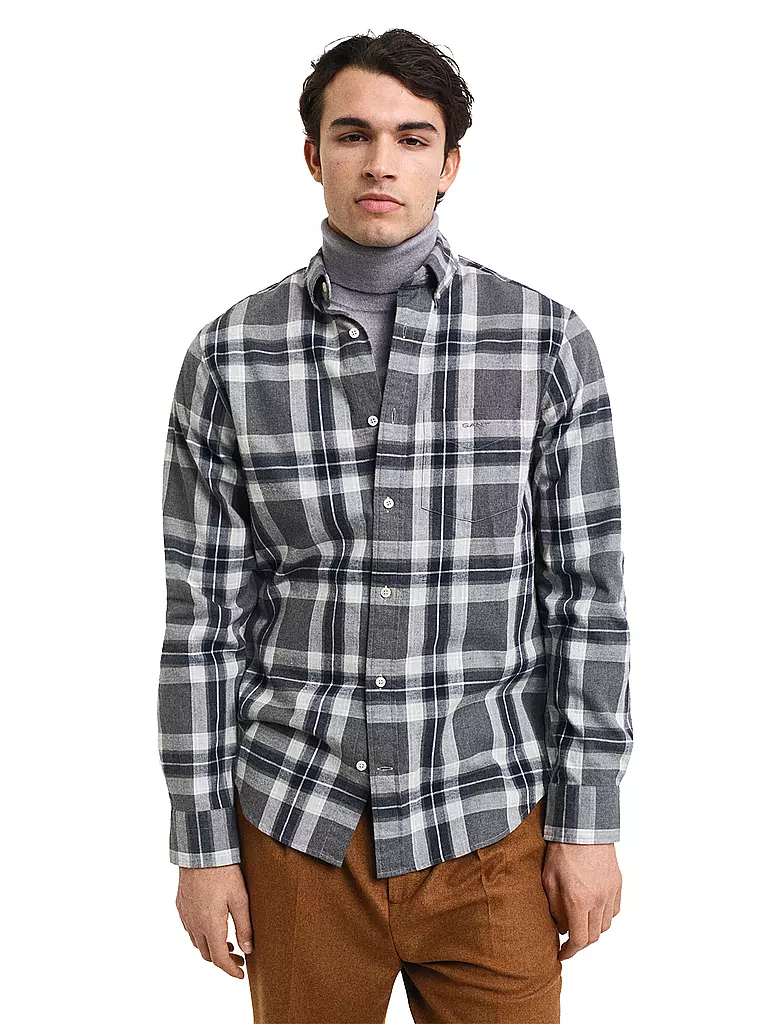 GANT | Flanellhemd Regular Fit  | Gris