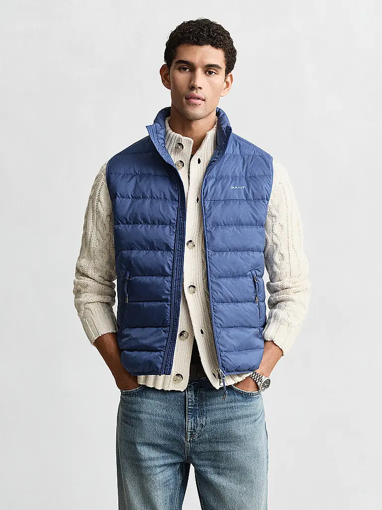 GANT | Gilet matelassé en duvet | Bleu clair