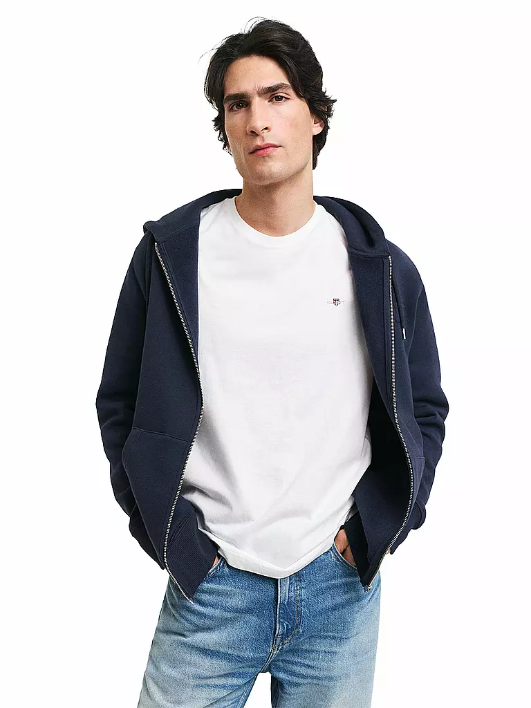 GANT | Kapuzensweatjacke | Bleu foncé