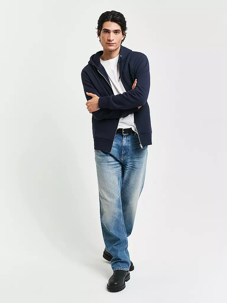 GANT | Kapuzensweatjacke | Bleu foncé