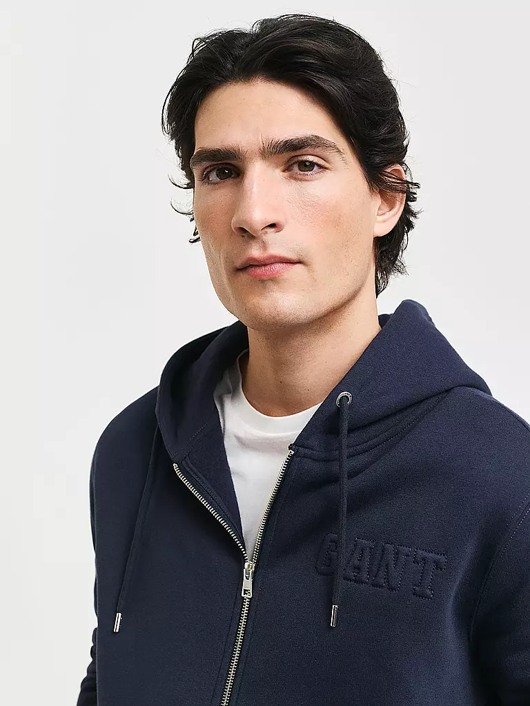 GANT | Kapuzensweatjacke | Bleu foncé