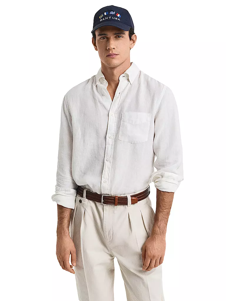 GANT | Leinenhemd Regular Fit  | Blanc