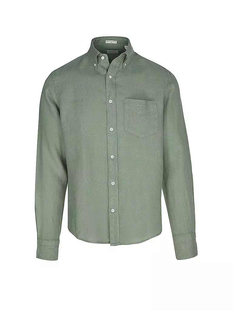 GANT | Leinenhemd Regular Fit  | Olive