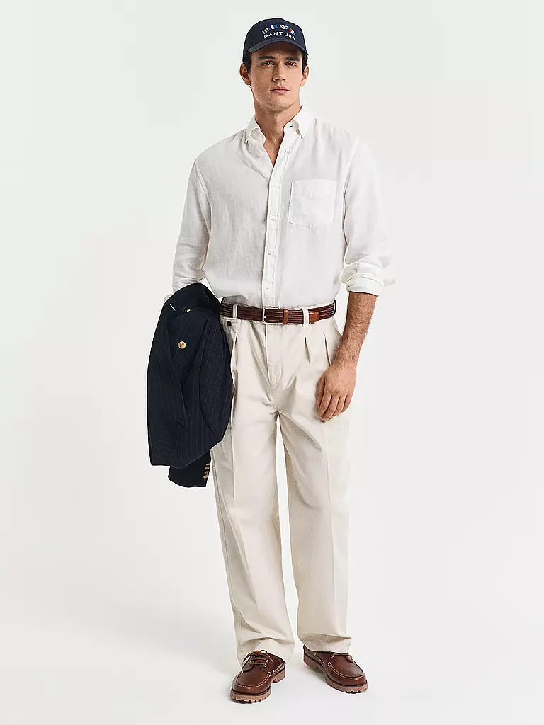 GANT | Leinenhemd Regular Fit  | Blanc