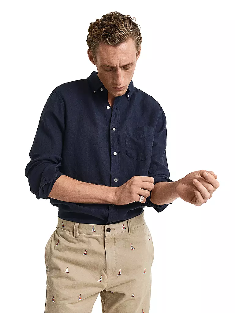 GANT | Leinenhemd Regular Fit  | Bleu