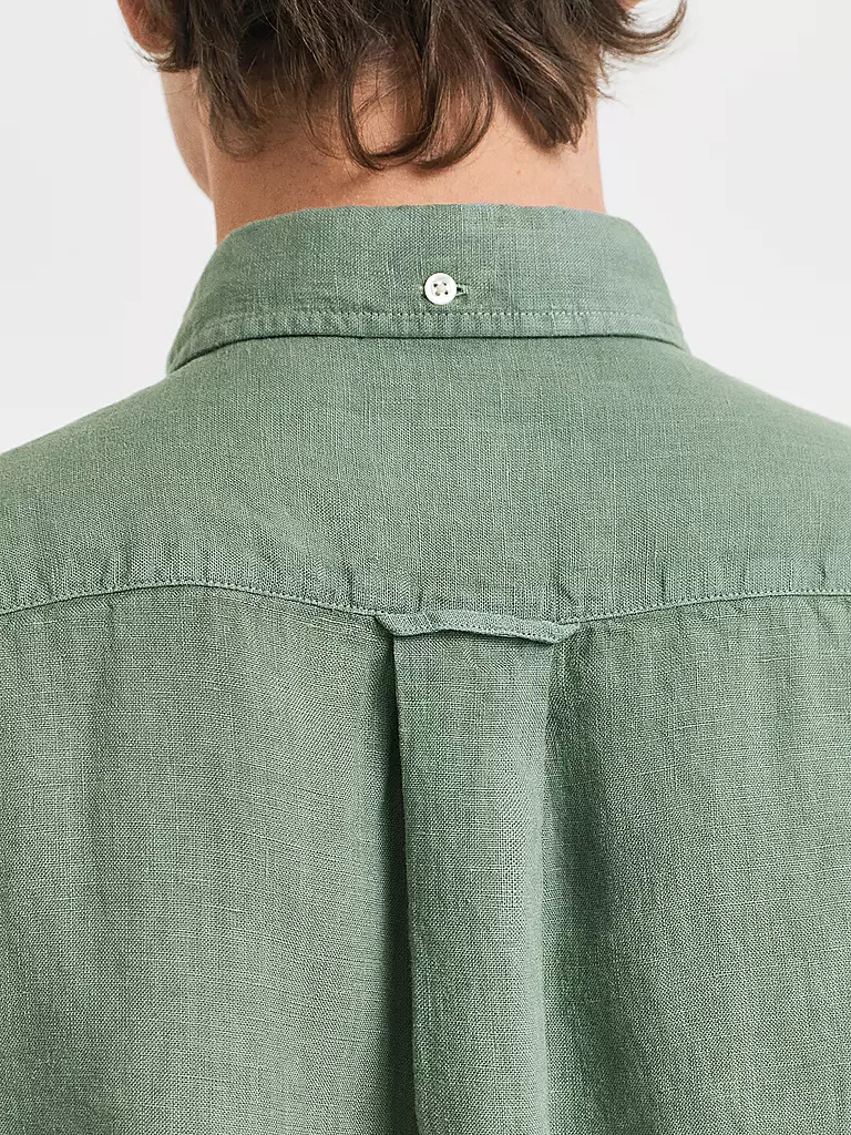 GANT | Leinenhemd Regular Fit  | Olive