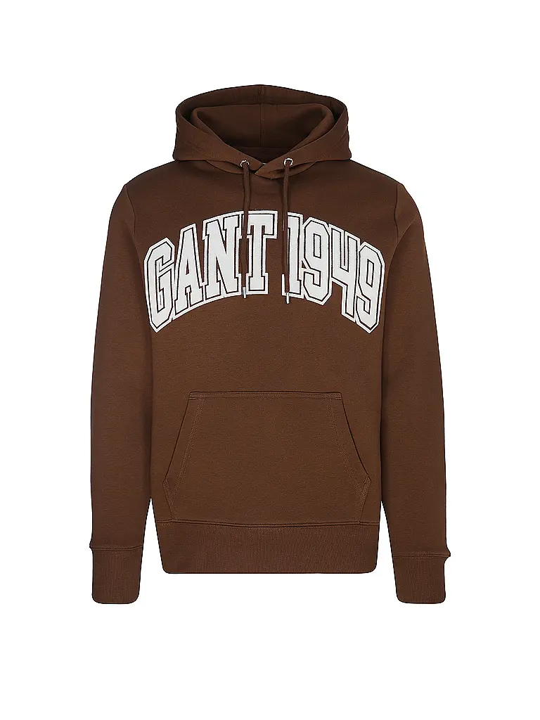 GANT | Nom du produit : Sweat à capuche - Hoodie
Marque : GANT
Couleur : marron
Catégories : Mode, Homme

Longueur des manches : Manches longues
Matière : Molleton, Coton
Forme du col : Capuche
Motif : Logo, Imprimé
Coupe (vêtements d'extérieur) : Regular
 | Marron