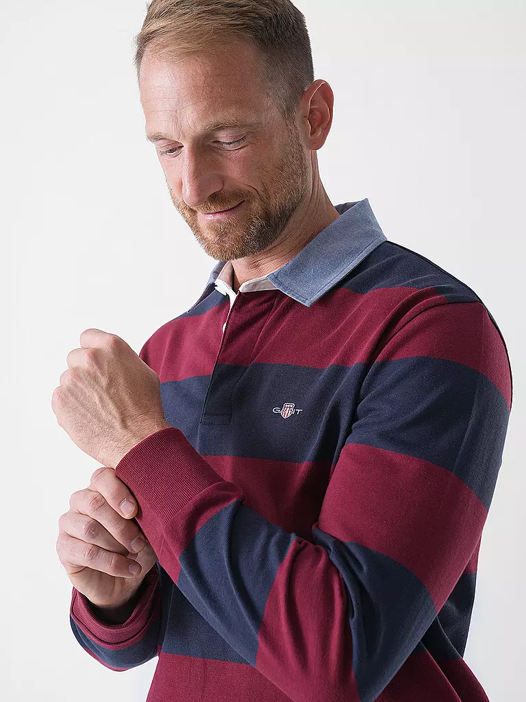 GANT | Polo de rugby | dunkelrot