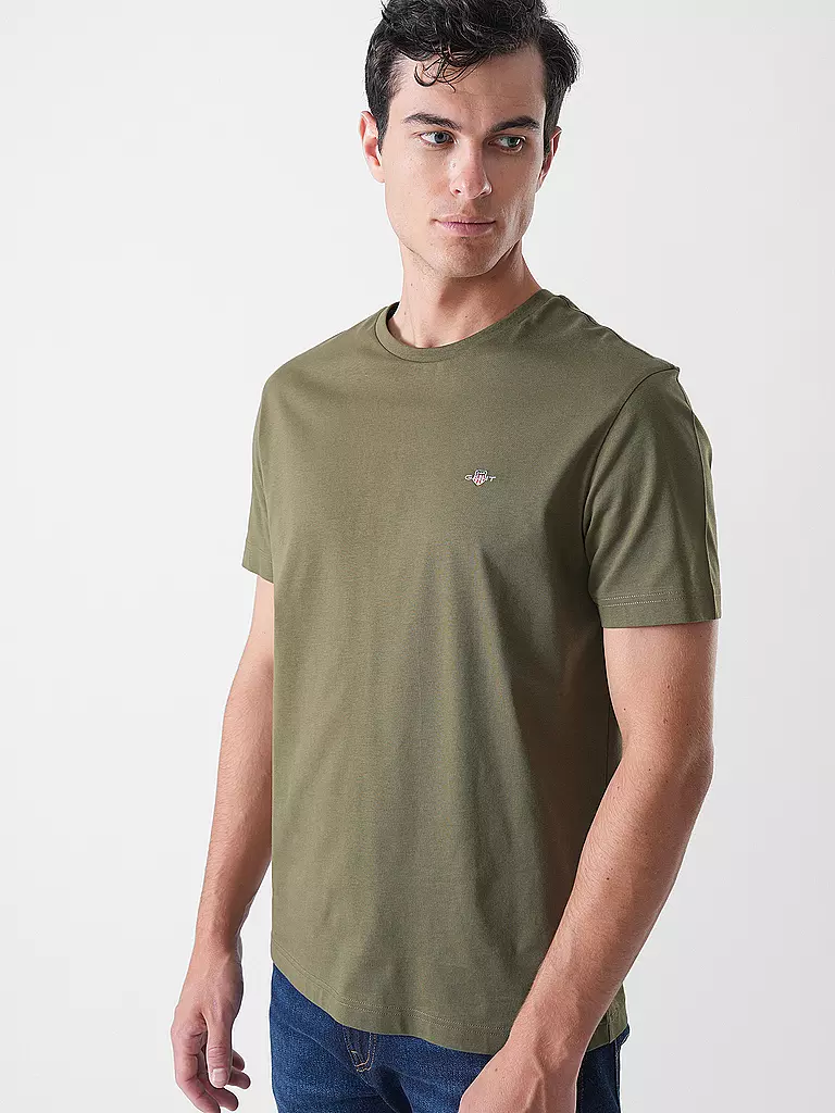GANT | T-shirt coupe regular | dunkelgrün