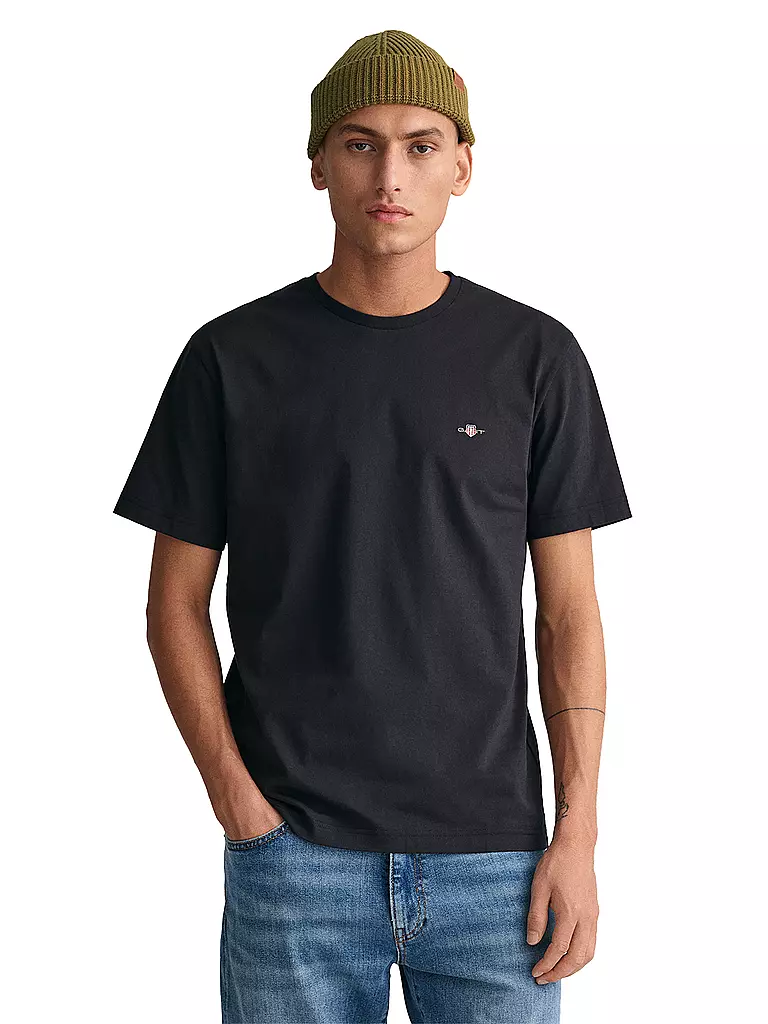 GANT | T-shirt coupe regular | schwarz