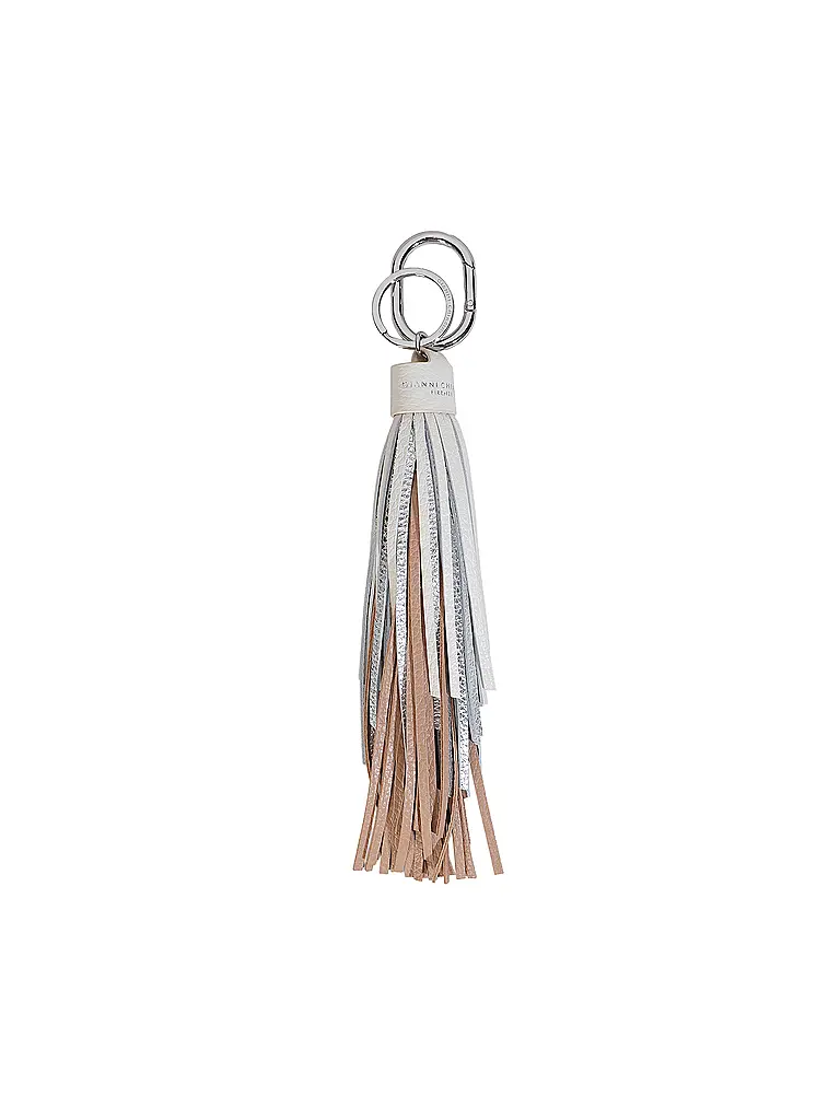 GIANNI CHIARINI | Nom du produit: Porte-clés pour sac
Marque: GIANNI CHIARINI
Couleur: crème
Catégories: Mode,Femme

Matériel: Cuir
Détails: Logo,Franges | Crème