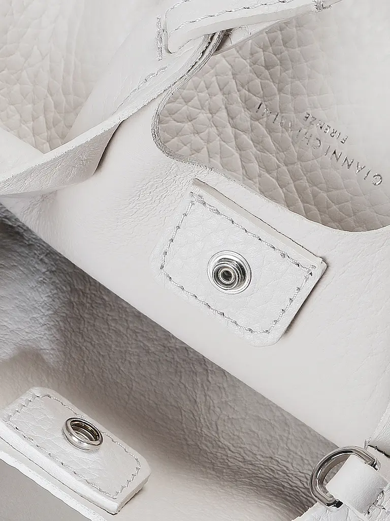 GIANNI CHIARINI | Sac en cuir - Hobo Bag DUA Small | Blanc