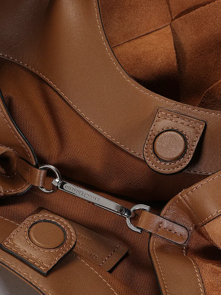 GIANNI CHIARINI | Sac en cuir - Hobo Bag DUA | Camel