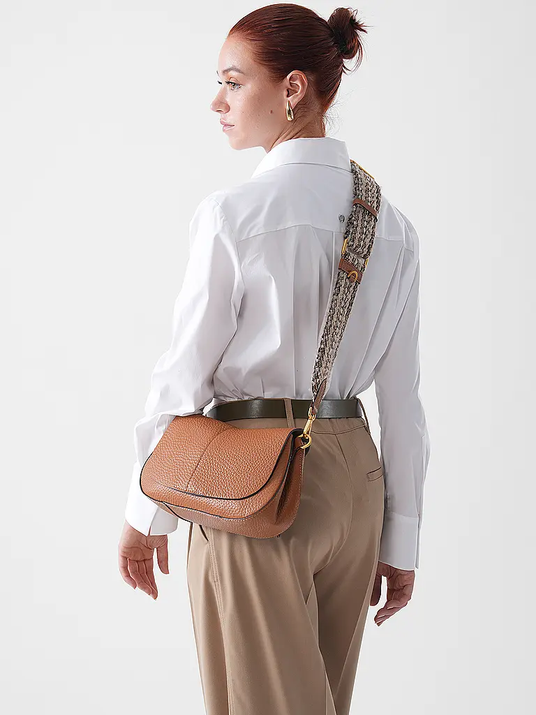 GIANNI CHIARINI | Sac en cuir - Sac bandoulière HELENA ROUND | Camel