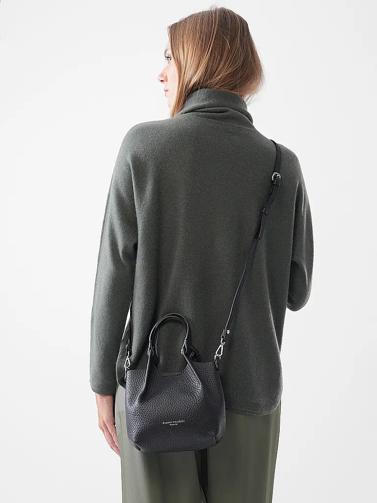 GIANNI CHIARINI | Sac en cuir - Sac Hobo DUA Small | schwarz