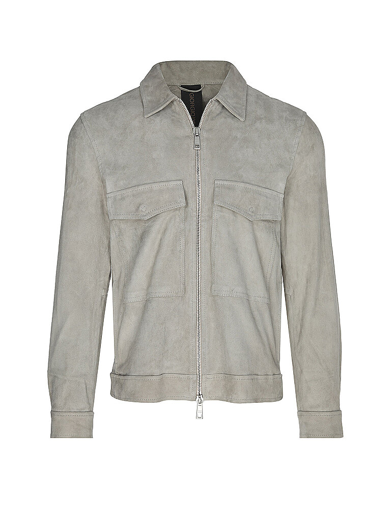 Veste en cuir crème 50