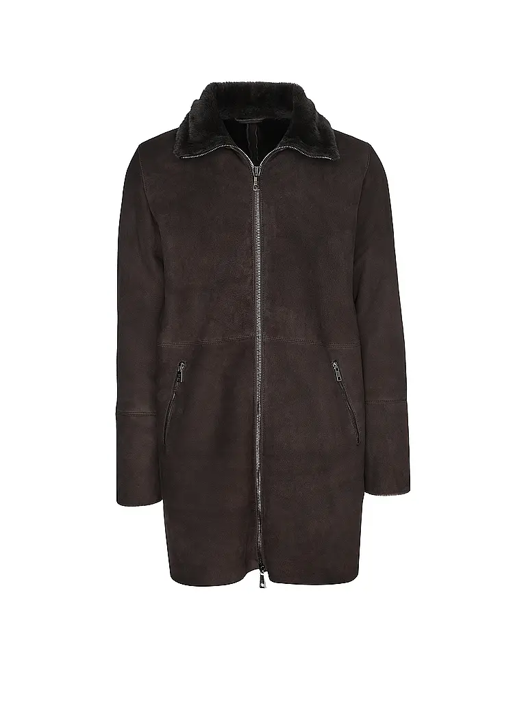 GIORGIO BRATO | Manteau en peau lainée | braun