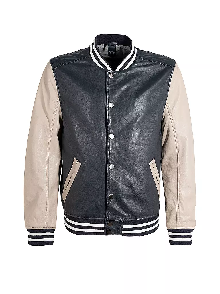 GIPSY BY MAURITIUS | Lederjacke GMBLUNO2 | Bleu foncé