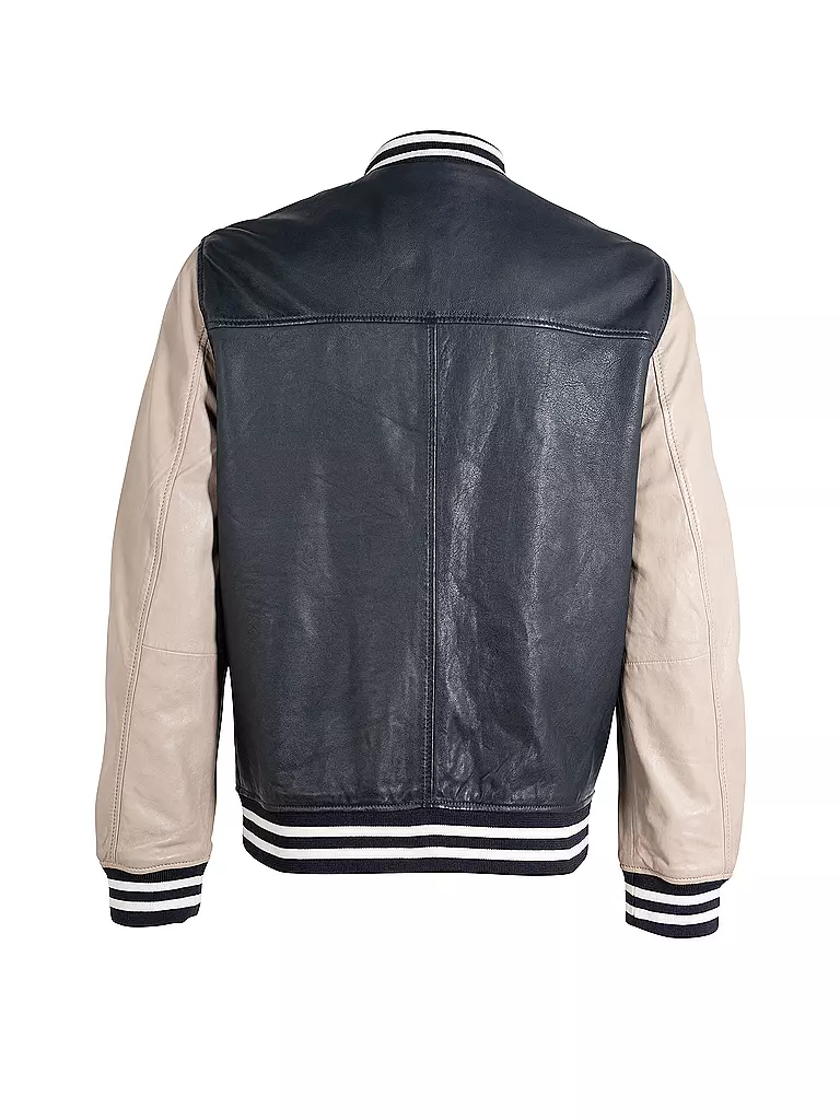 GIPSY BY MAURITIUS | Lederjacke GMBLUNO2 | Bleu foncé