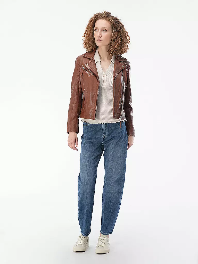 GIPSY BY MAURITIUS | Veste en cuir | hellbraun