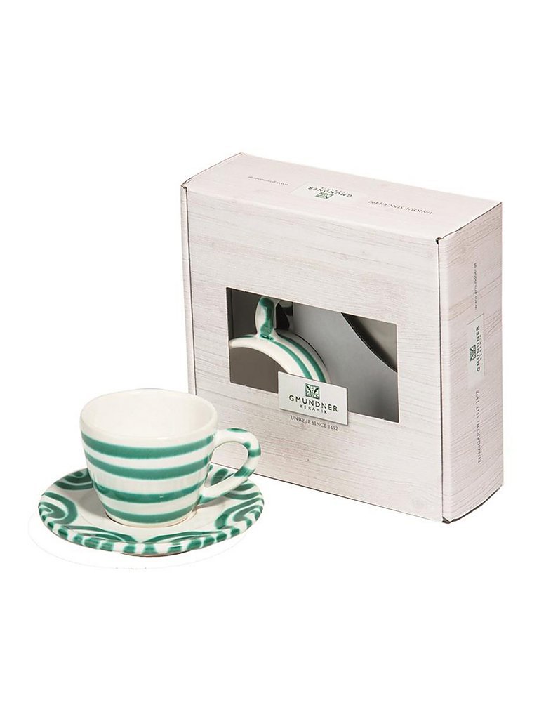 Tasse et soucoupe - Espresso for you Gourmet - 2 pièces Vert Flammé vert
