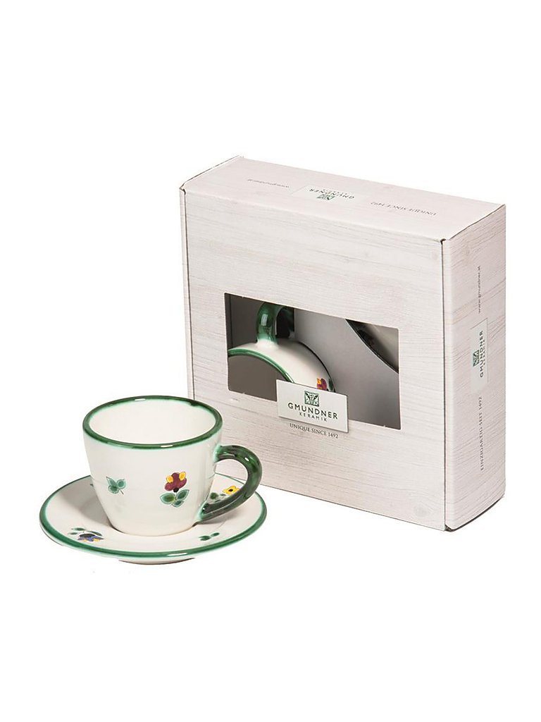 Tasse und Untertasse - Espresso for you Gourmet - 2-tlg. Streublumen multicolore
