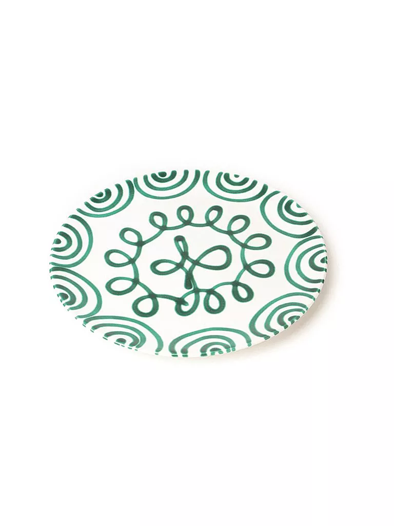 GMUNDNER KERAMIK | Assiette à viande Cup "Vert Flammé" 25cm | grün