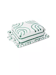 GMUNDNER KERAMIK | Beurrier "Grün Geflammt" 125g | Vert