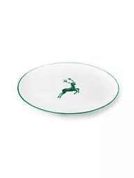 GMUNDNER KERAMIK | Plat ovale "Cerf vert" 33x26cm | Vert