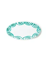 GMUNDNER KERAMIK | Plat ovale "Grün Geflammt" 28x21cm | Vert