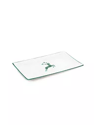 GMUNDNER KERAMIK | Platte rechteckig "Grüner Hirsch" 36x15cm | Vert