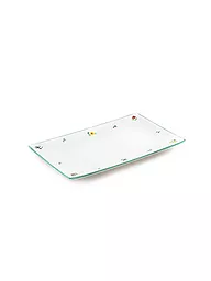 GMUNDNER KERAMIK | Platte rechteckig "Streublumen" 36x15cm | Multicolore