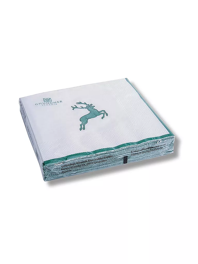 GMUNDNER KERAMIK | Serviettes en papier "Cerf vert" 33x33cm | grün