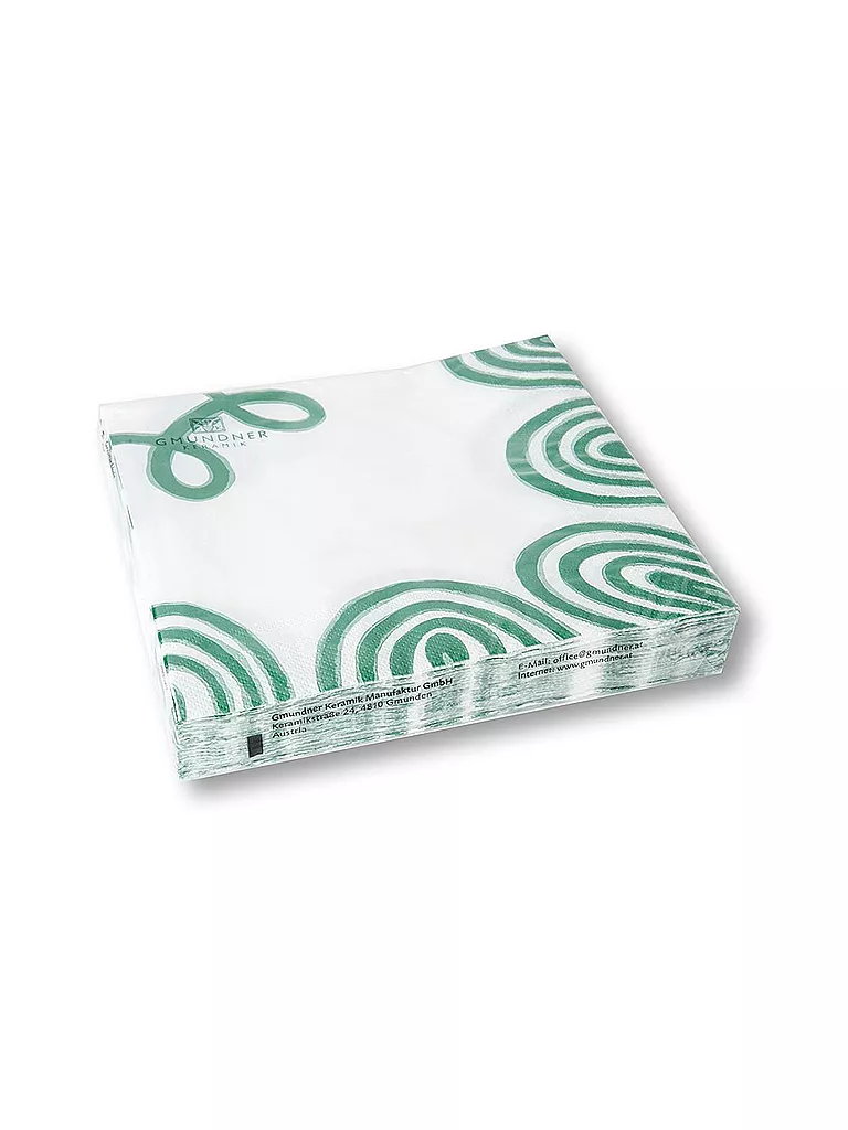 GMUNDNER KERAMIK | Serviettes en papier "Vert Flammé" 33x33cm | grün
