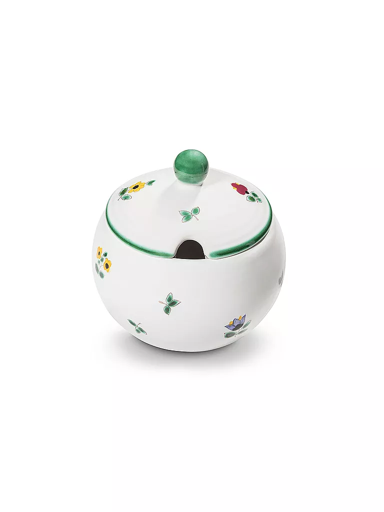 GMUNDNER KERAMIK | Sucrier lisse 10cm Streublumen | bunt