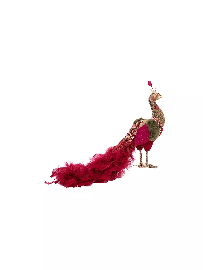 GOODWILL | Dekofigur Banquet Peacock 52cm rouge/ rose/vert | rot