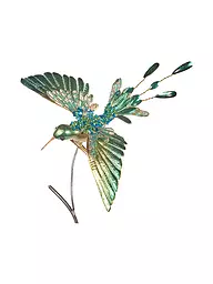 GOODWILL | Dekofigur Kolibri mit Clip 20cm grün/gold | Pétrole