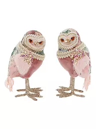 GOODWILL | Figurine décorative hibou 16cm rose/bleu | Rose