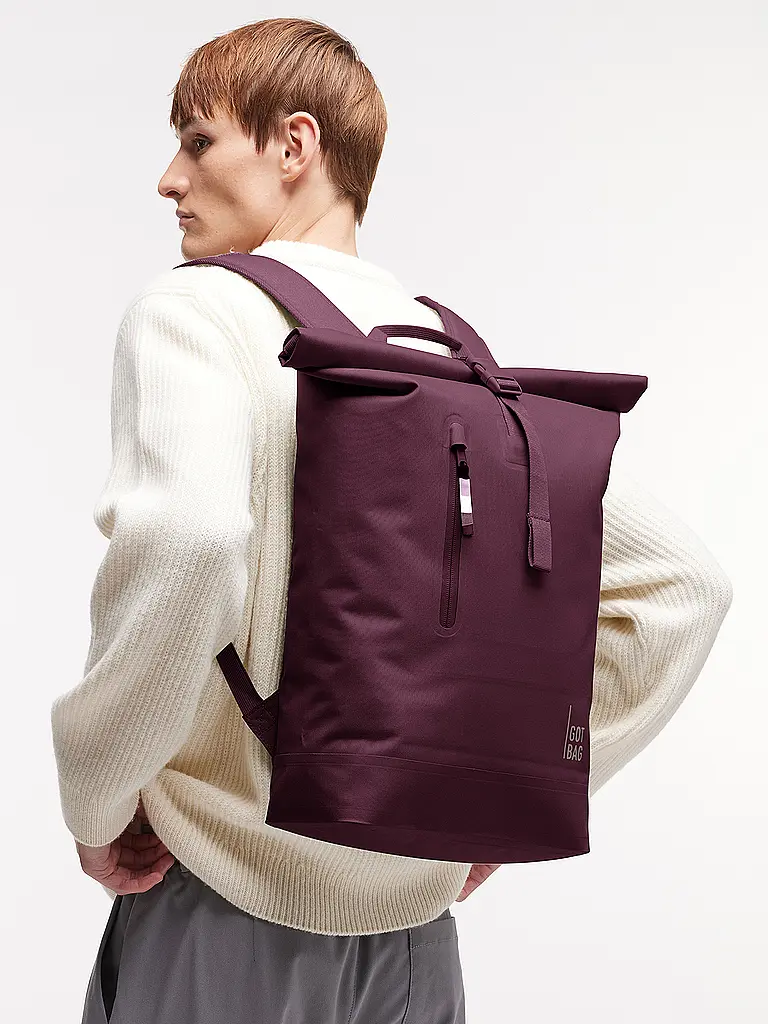 GOT BAG | Rucksack ROLLTOP LITE 2.0 MONOCHROME | Rouge foncé