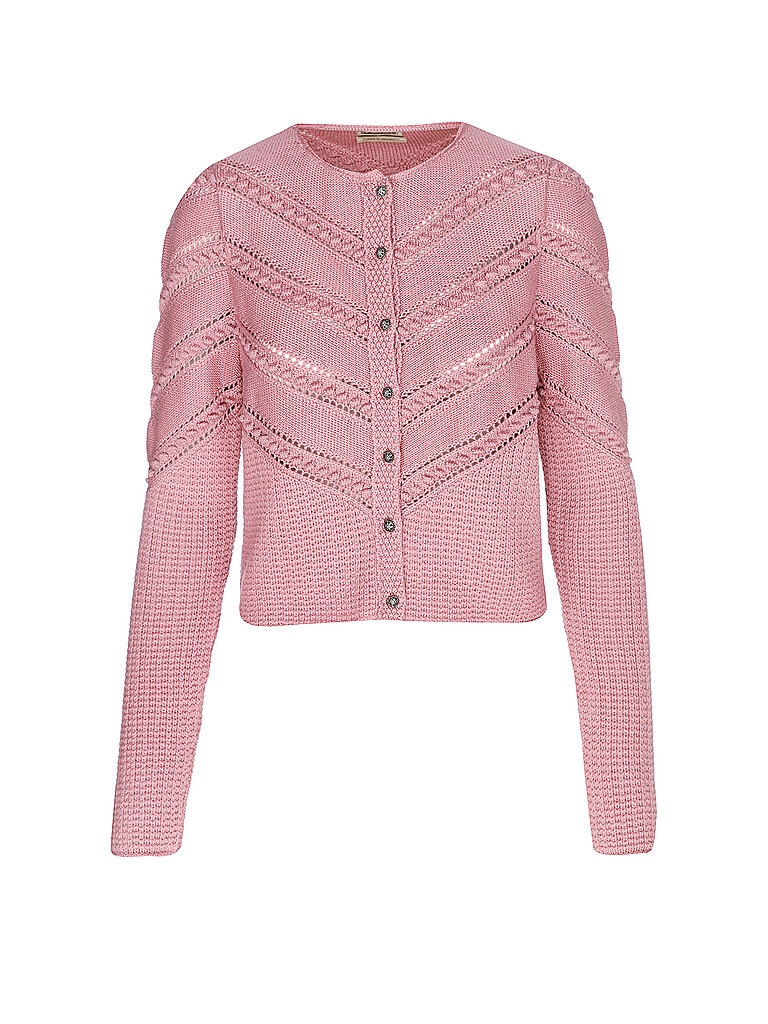 Gilet traditionnel en tricot OPHELIA rose L