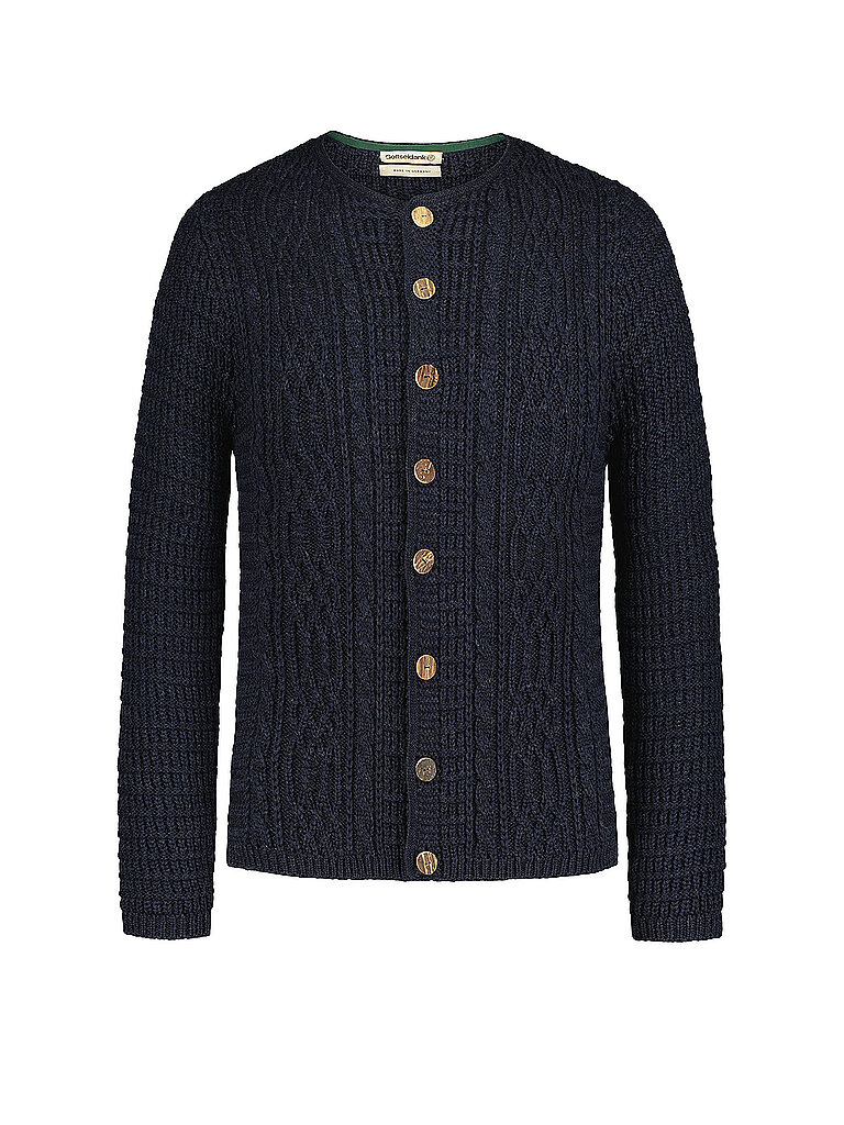 Gilet traditionnel en tricot ANTON bleu M