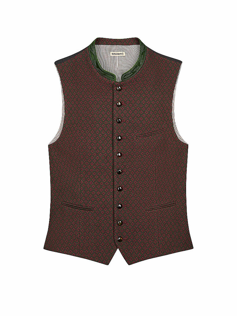 Gilet traditionnel KONSTANTIN rouge foncé 50