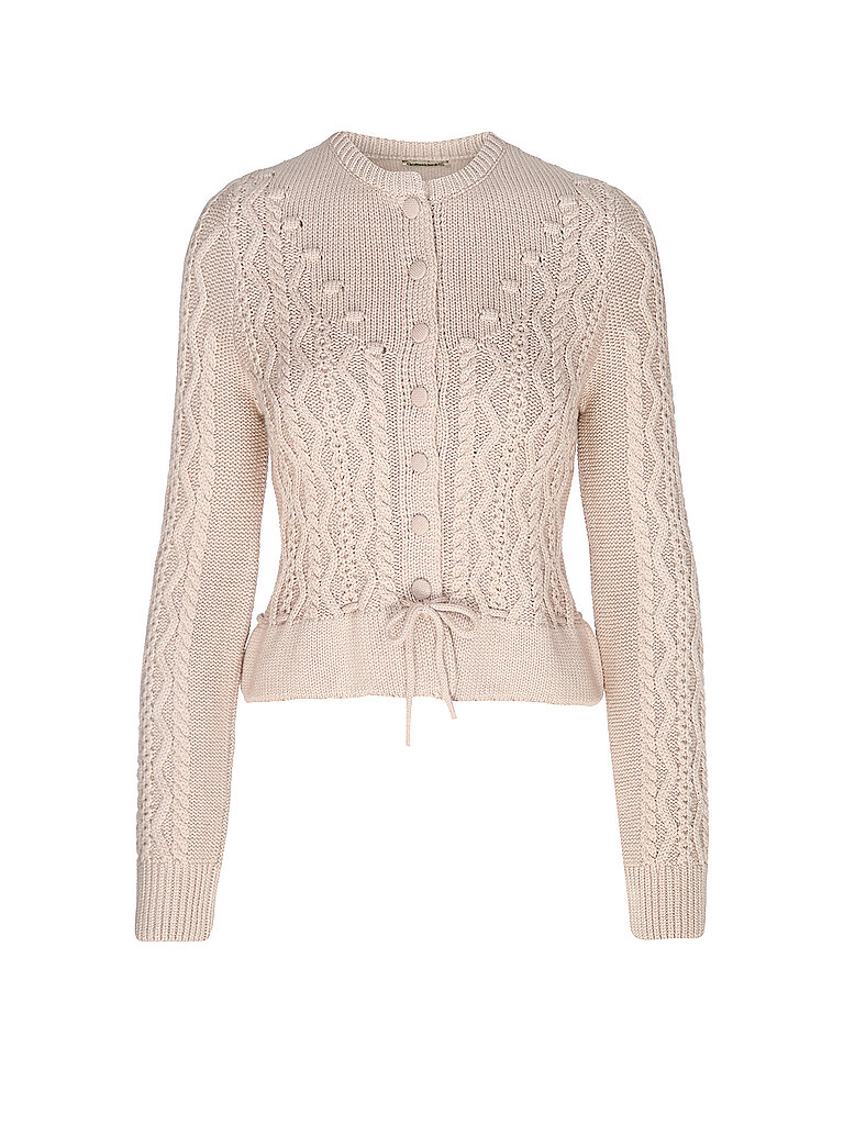 Gilet traditionnel en tricot LENE rose M