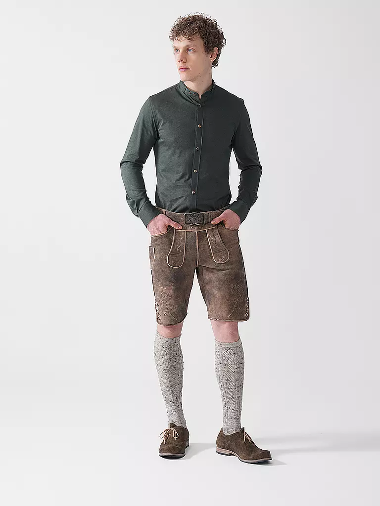 GOTTSEIDANK | Chemise traditionnelle LENZ | Vert foncé