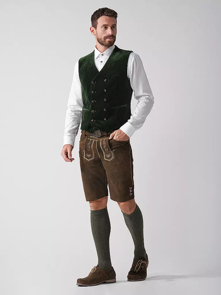 GOTTSEIDANK | Gilet traditionnel ADAM | Vert foncé