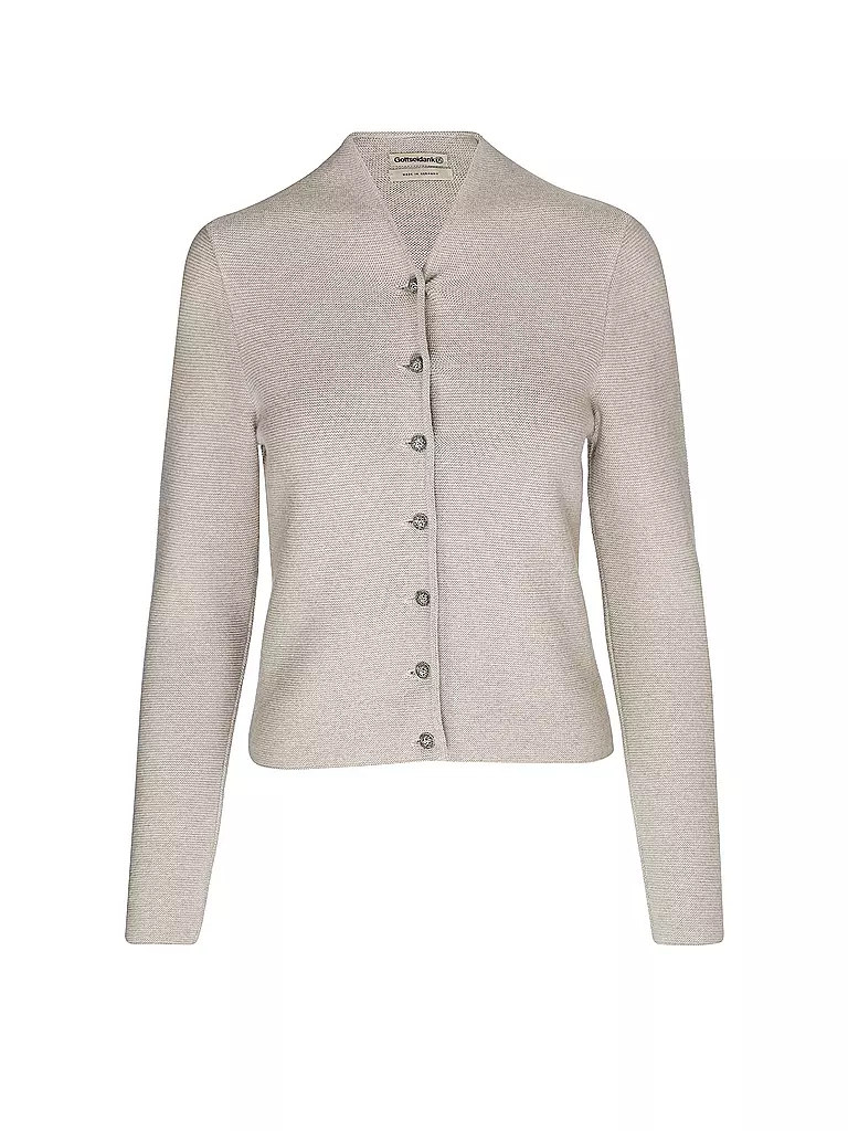 GOTTSEIDANK | Gilet traditionnel ANNA coupe slim | creme