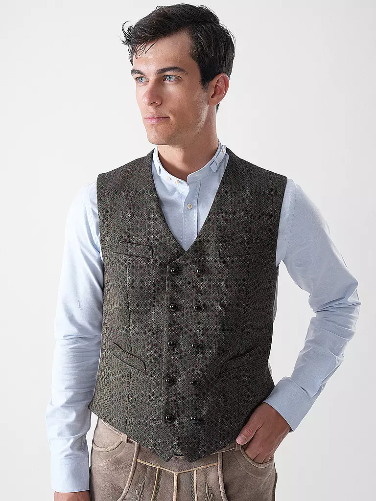 GOTTSEIDANK | Gilet traditionnel EGON | Olive