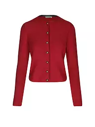 GOTTSEIDANK | Gilet traditionnel en tricot ALOISIA | Rouge foncé